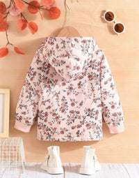 Floral Print Teddy Lined Coat