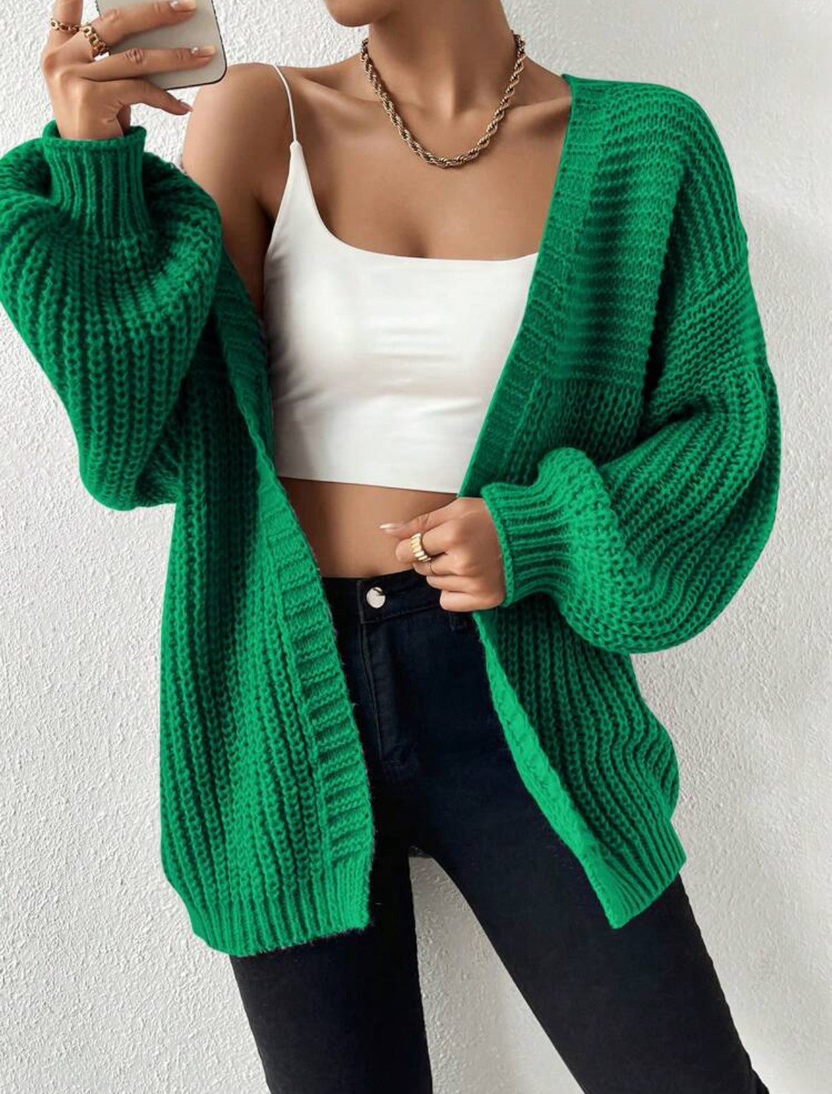 Drop Shoulder Cardigan