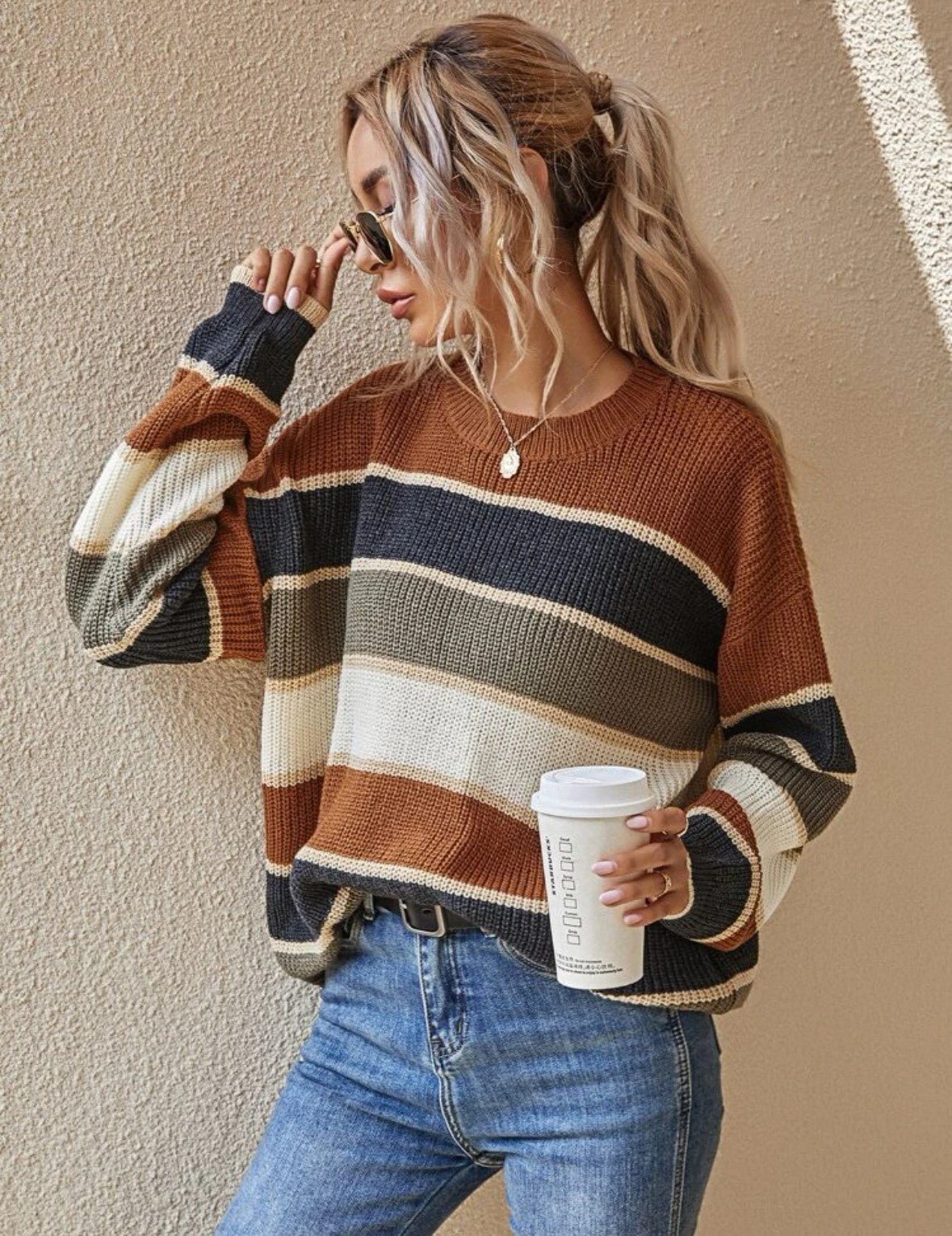 Striped Oversized Sweater