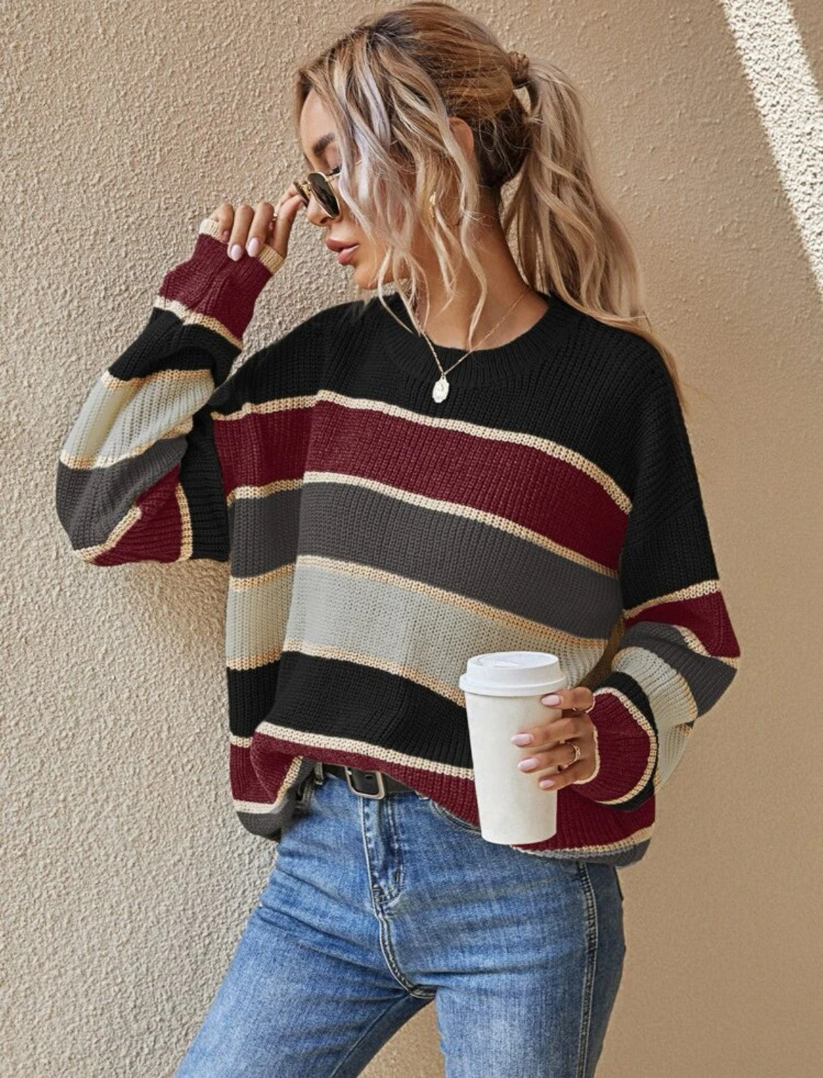 Striped Oversized Sweater