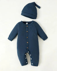 Button-down Jumpsuit and Hat