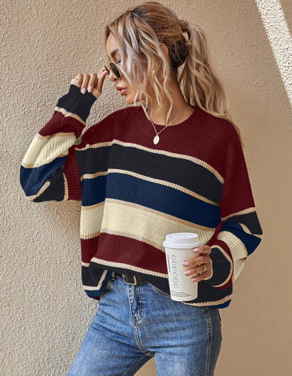 Striped Oversized Sweater