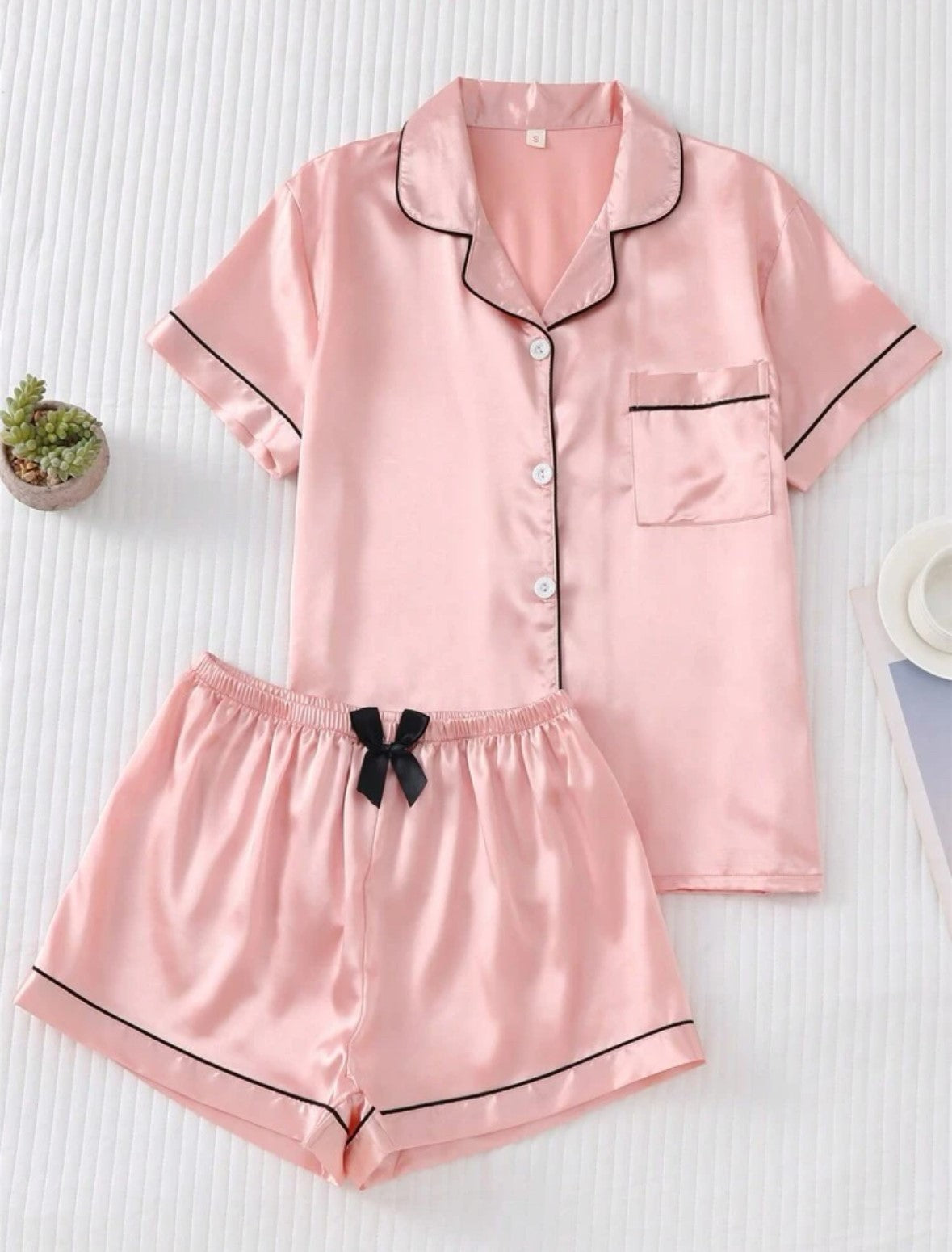 Pink Satin Set