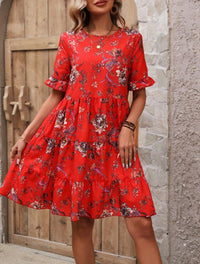 Floral Bell Sleeve Dress