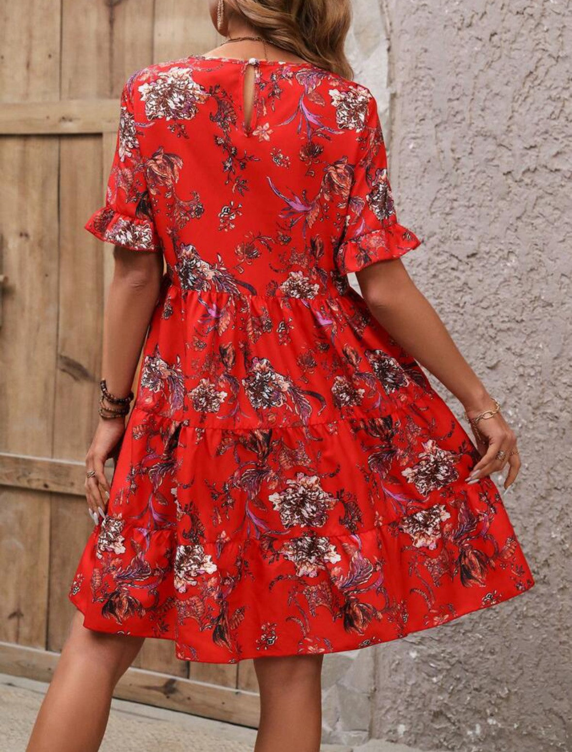 Floral Bell Sleeve Dress