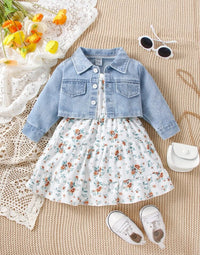 Denim Jacket and Floral Dress