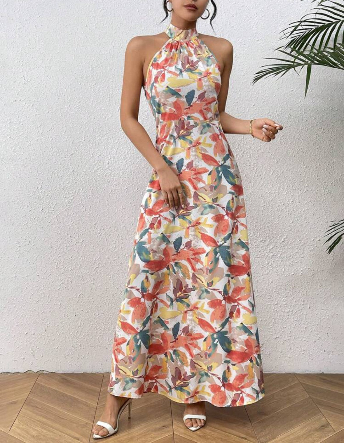 Floral Halterneck Dress