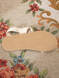 Beige Cross Strap Espadrilles