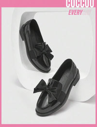 Black Loafers with Bow