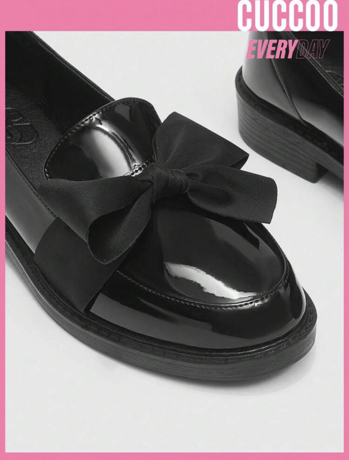 Black Loafers with Bow