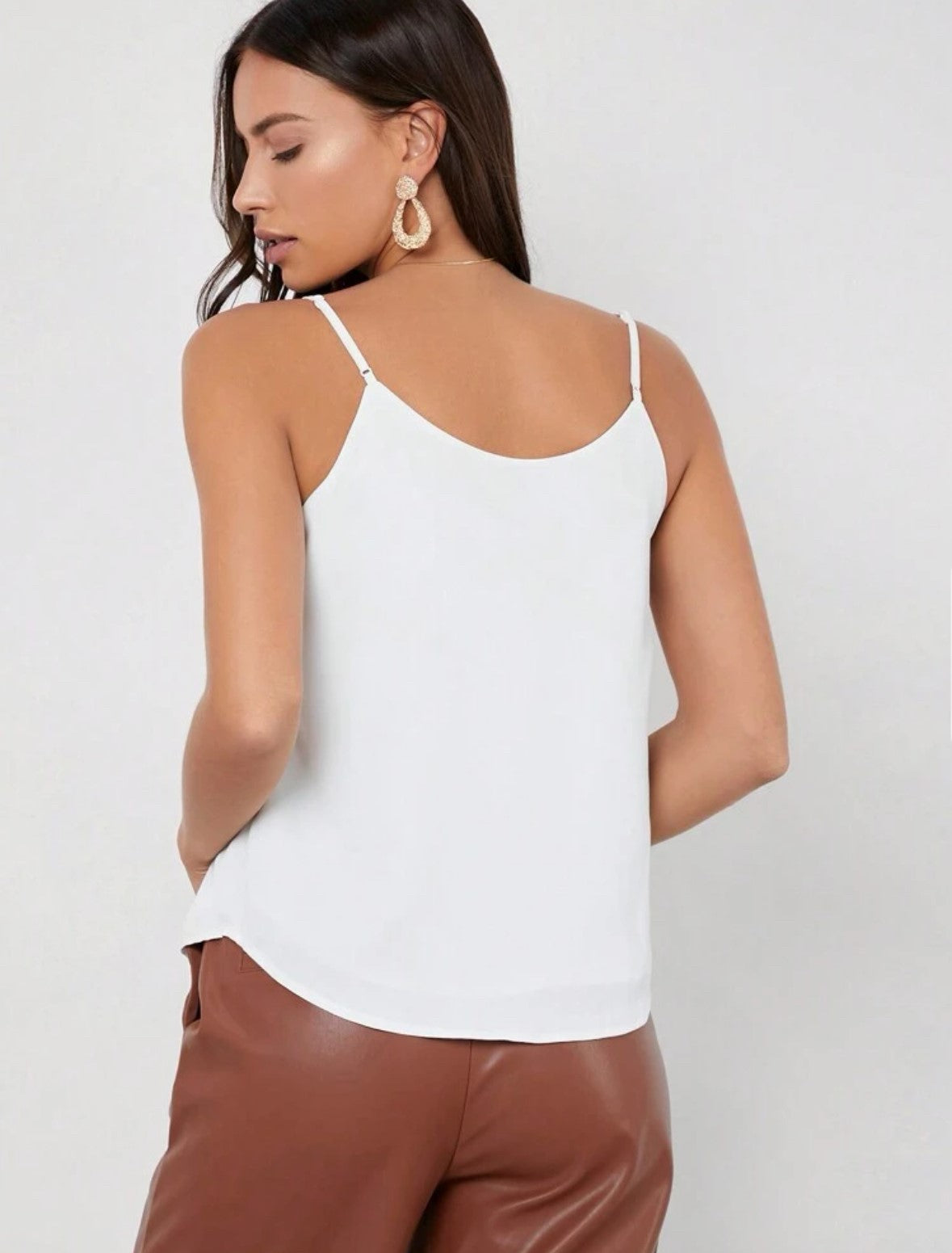 White V-Neck Cami