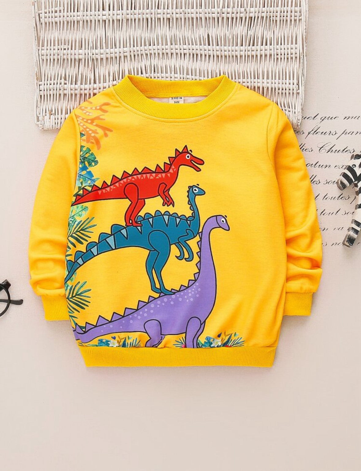 Yellow Dinosaur Sweatshir