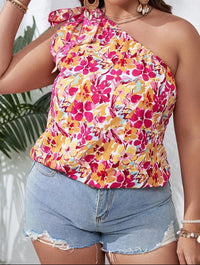 Floral One Shoulder Blouse