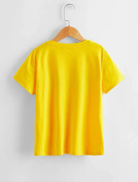 Yellow Tee with Sunglasses Graphic