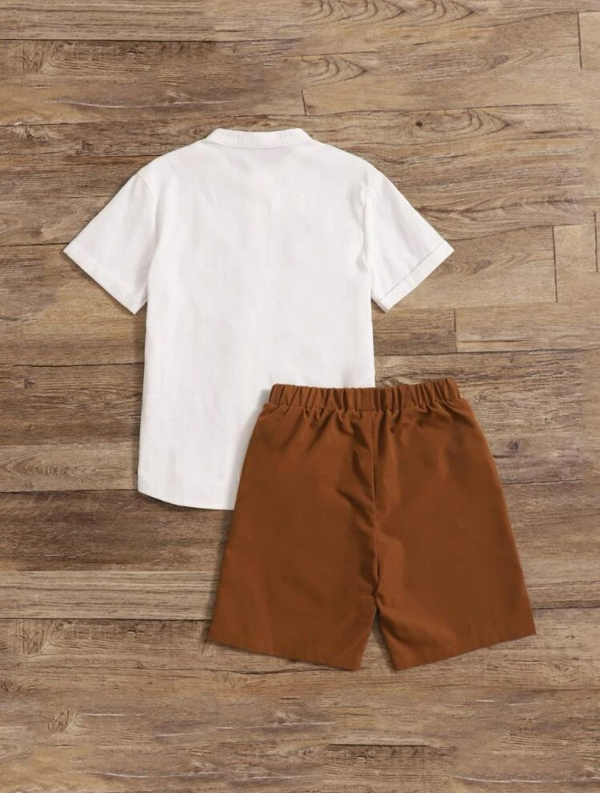 Brown Shorts with Shirt Set