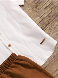 Brown Shorts with Shirt Set