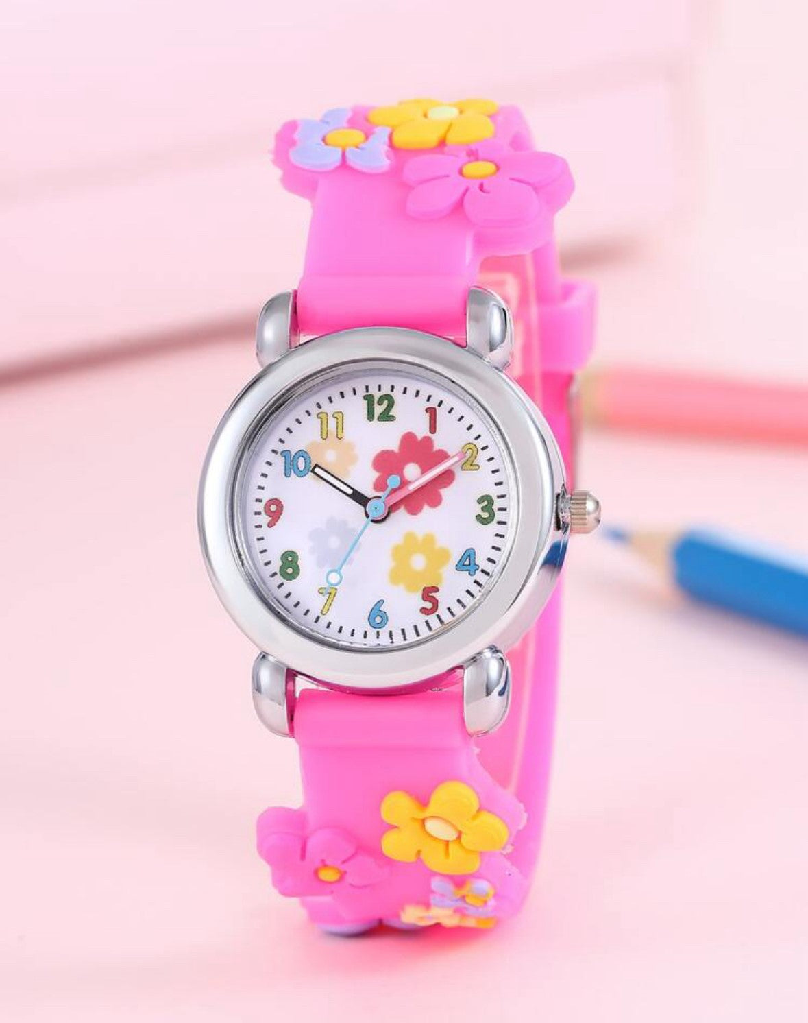 Pink Flower Watch