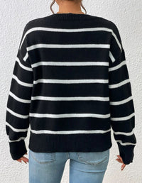 Striped V-Neck Sweater