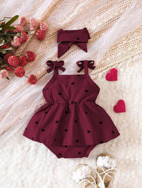 Maroon Cami Bodysuit and Bow