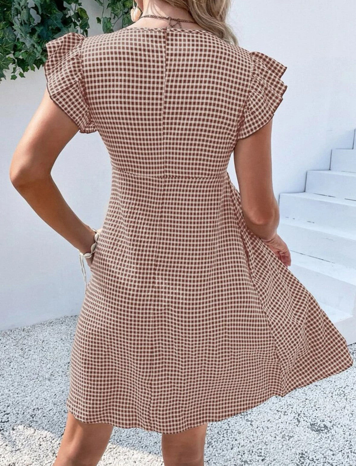 Gingham Smock Dress