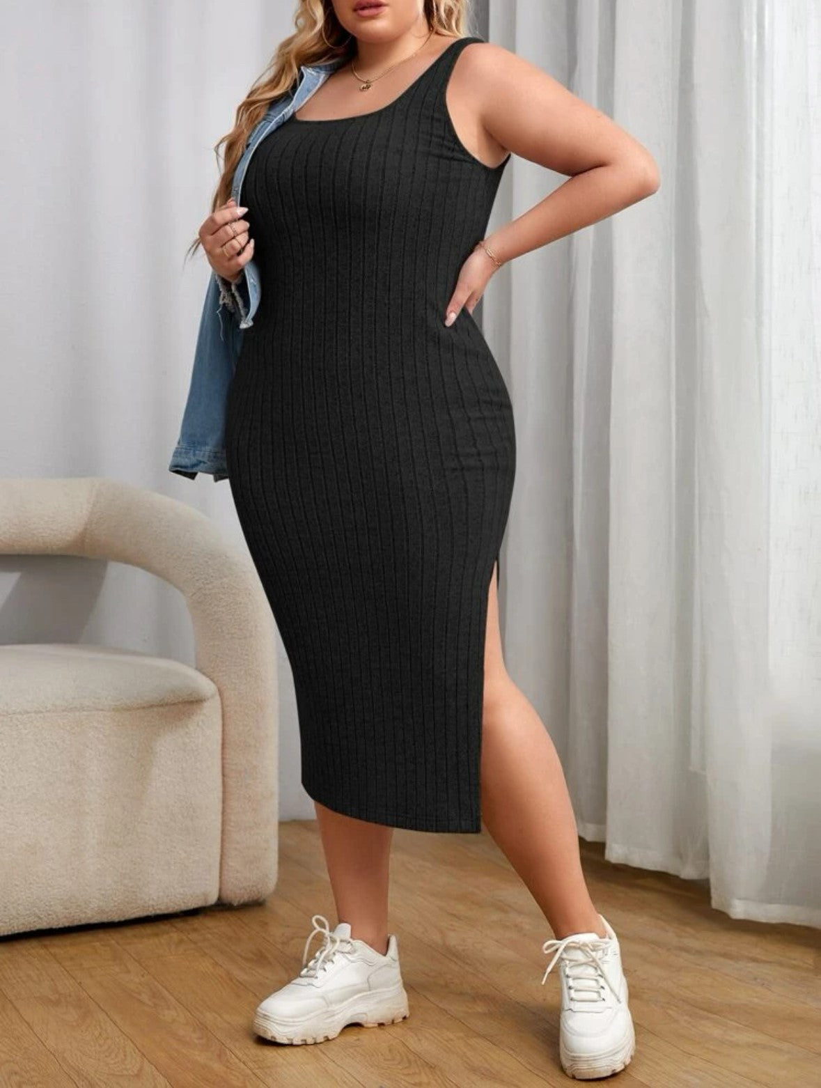 Ribbed Tank Dress