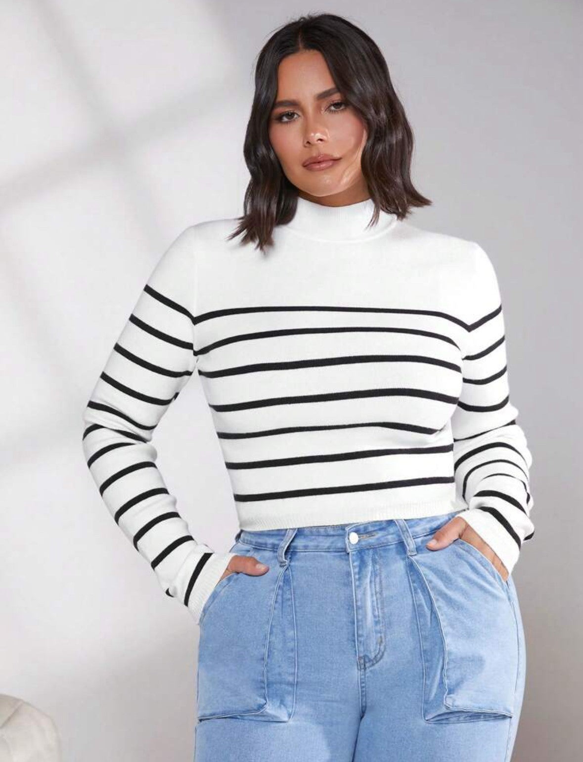 Striped Crop Sweater