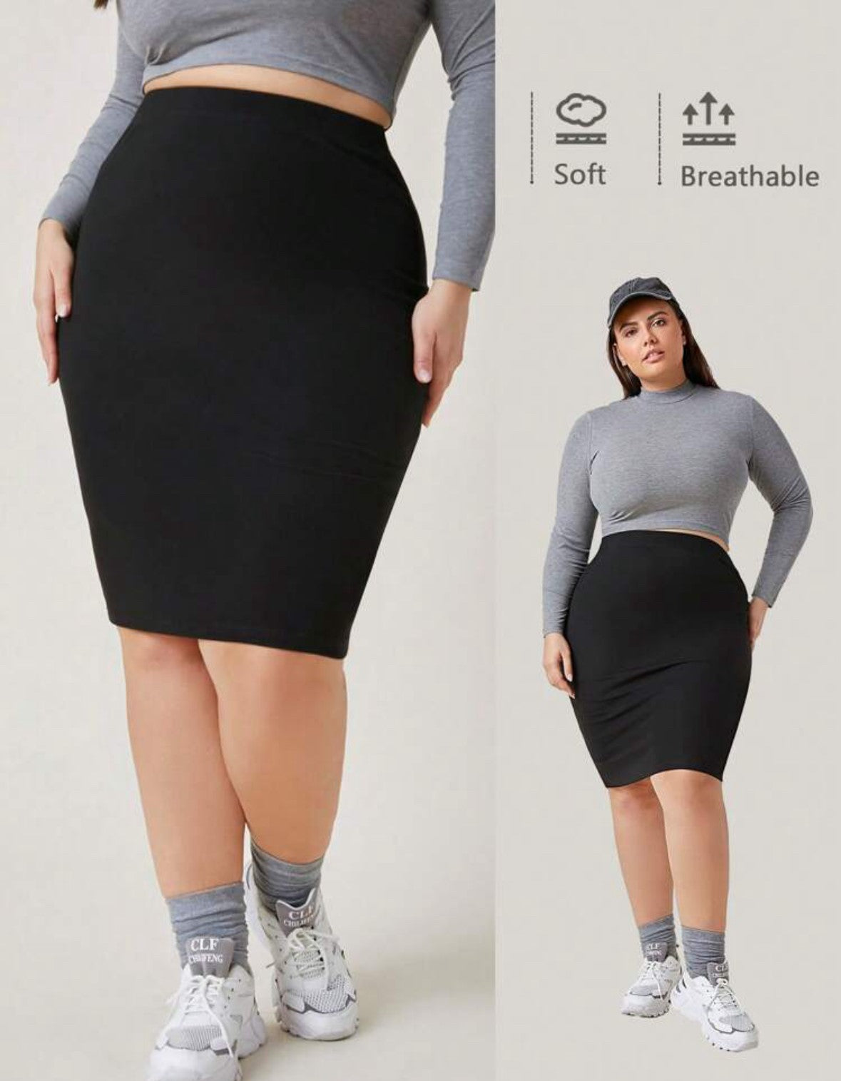 High Waisted Pencil Skirt