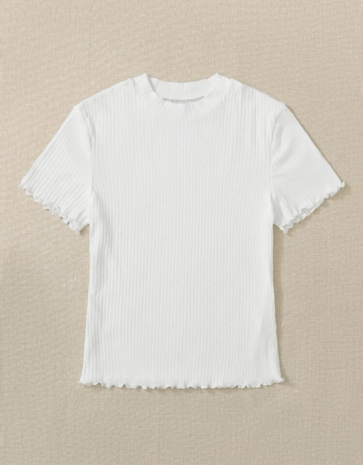 Rib-knit Tee