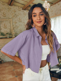 Lilac Cropped Shirt